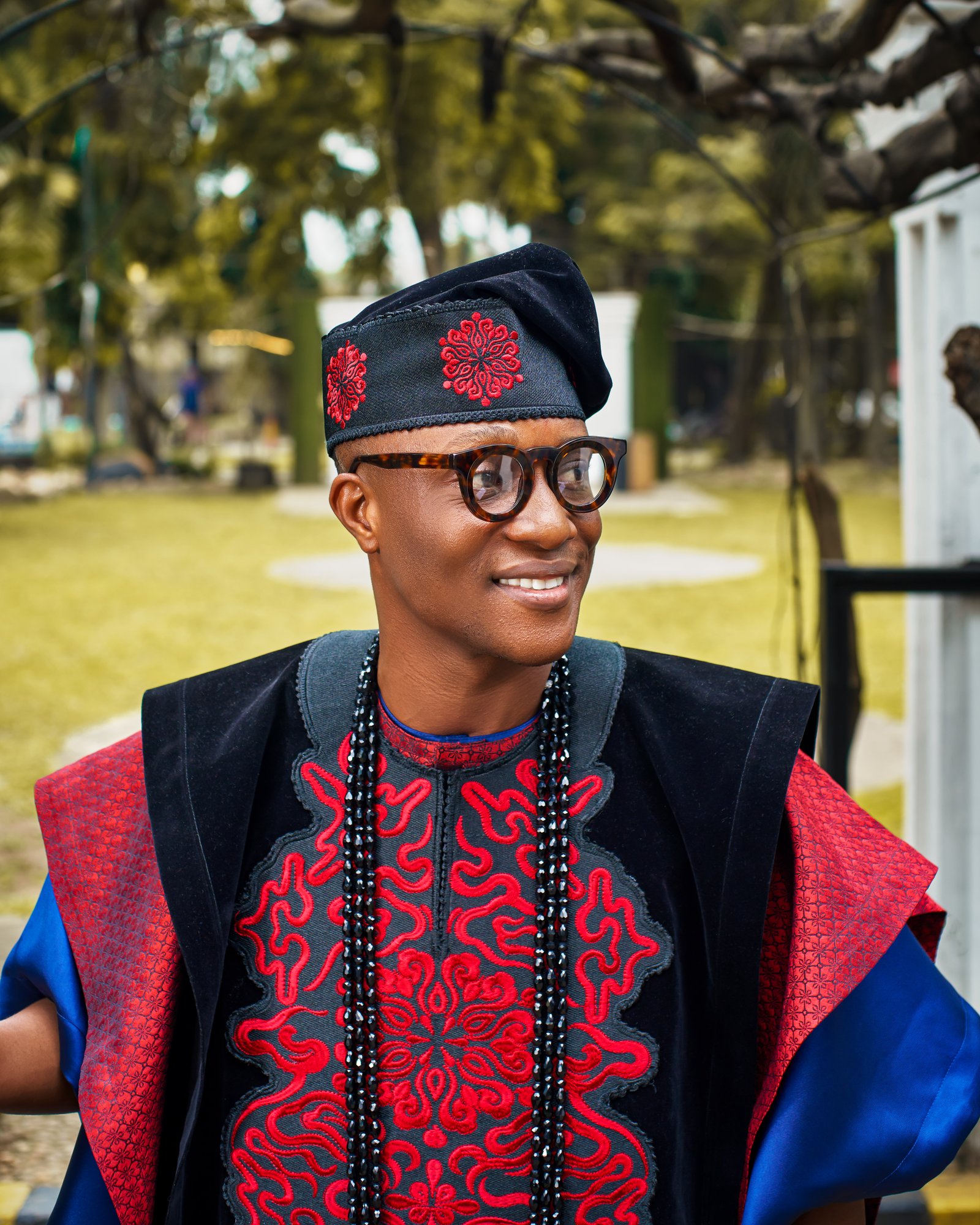 Signature Black Velvet Yoruba Cap Fila